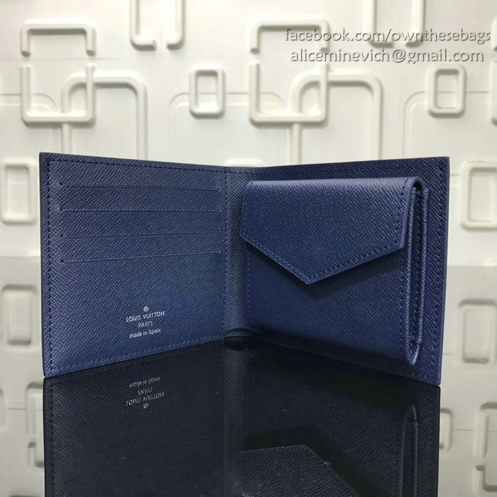 Louis Vuitton Epi Leather Marco Wallet Blue M62289