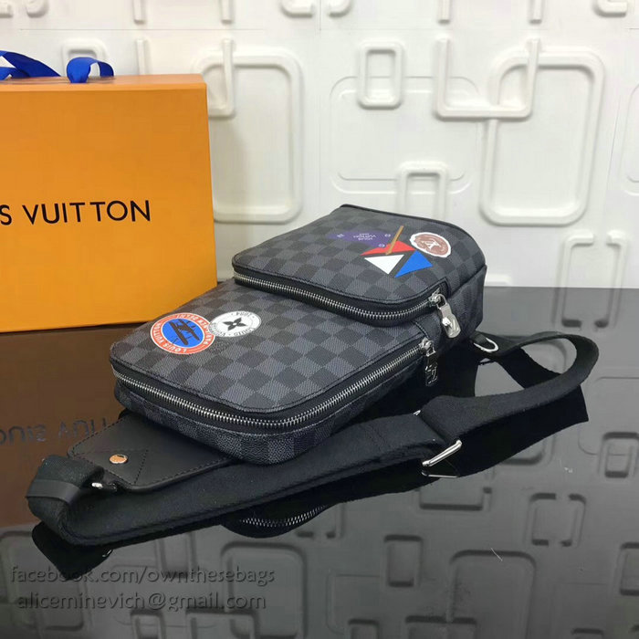 Louis Vuitton Damier Graphite Stickers Avenue Sling Bag N41719