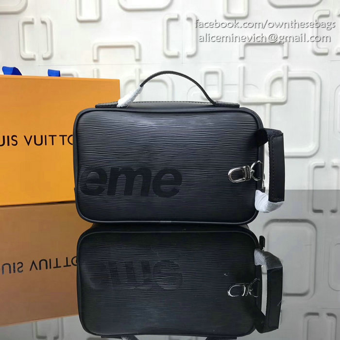 Louis Vuitton Supreme X Clutch Bag Noir M10141