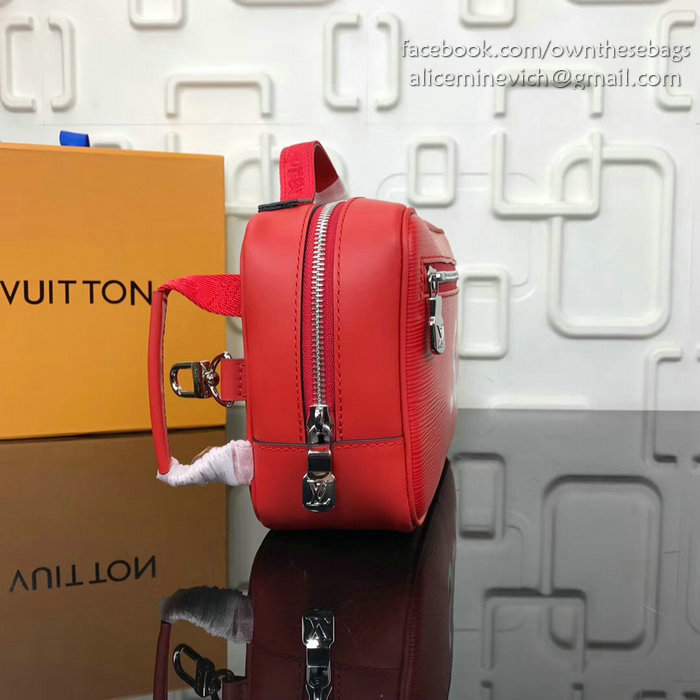 Louis Vuitton Supreme X Clutch Bag Red M10141