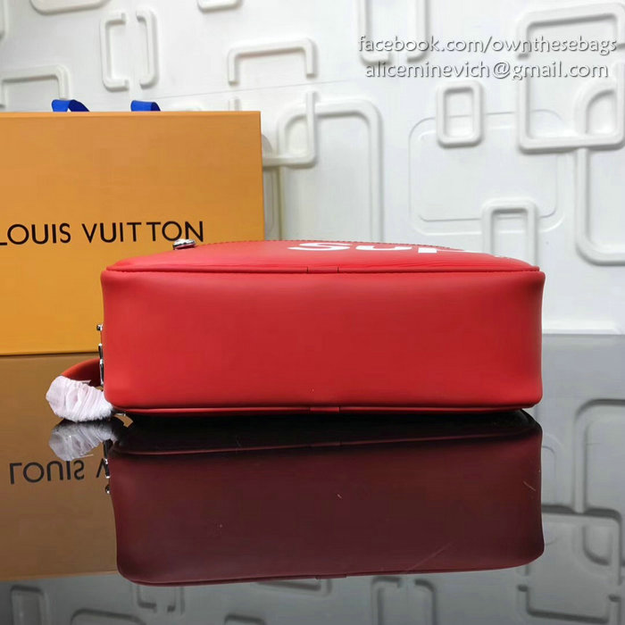Louis Vuitton Supreme X Clutch Bag Red M10141