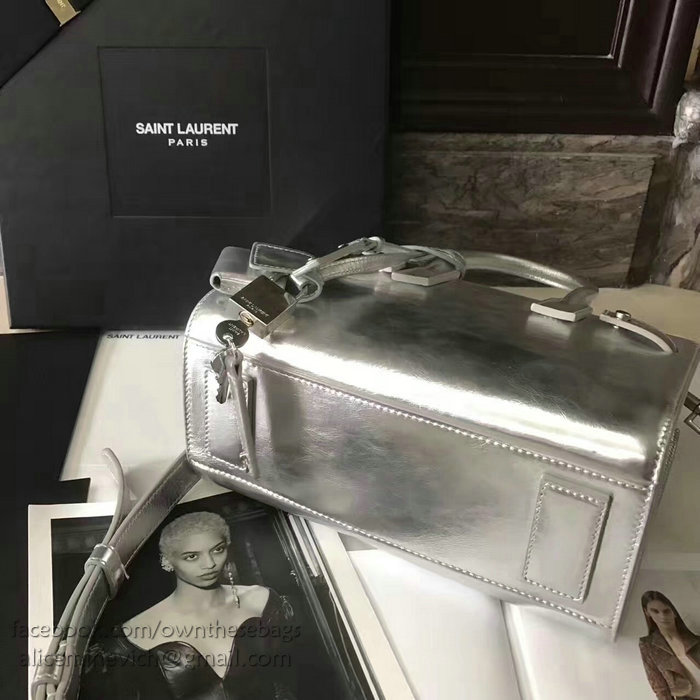 Saint Laurent Small Sac De Jour Souple Bag Silver 466283