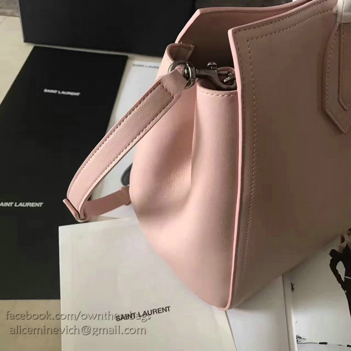 Saint Laurent Calfskin Cabas Tote Bag Pink 464229
