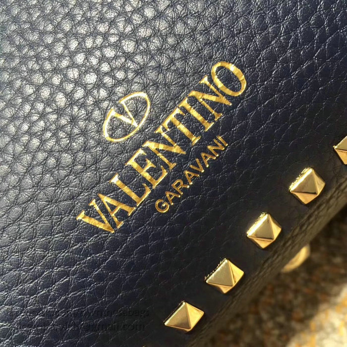 Valentino Rockstud Blue Medium Tote Bag V1125