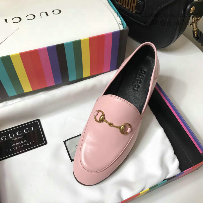 Gucci Calfskin Leather Loafers Pink GS02