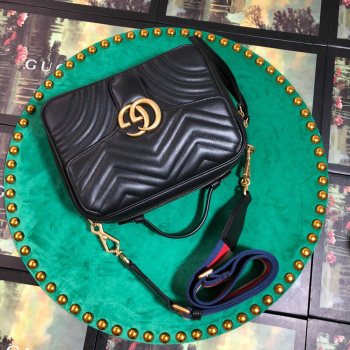 Gucci GG Marmont Small Shoulder Bag Black 498100
