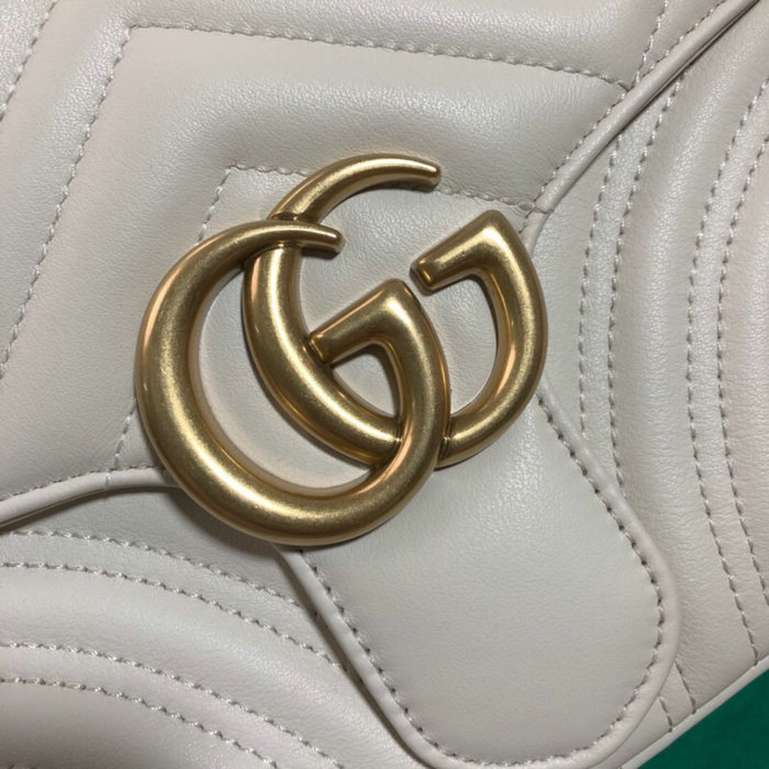 Gucci GG Marmont Small Shoulder Bag White 498100