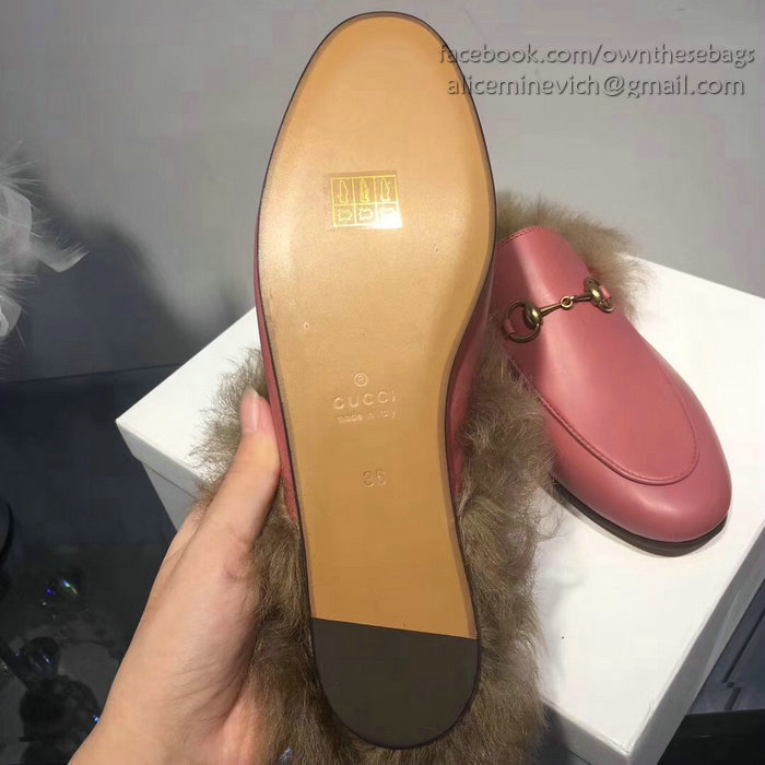 Gucci Princetown Leather Slipper Pink 397749