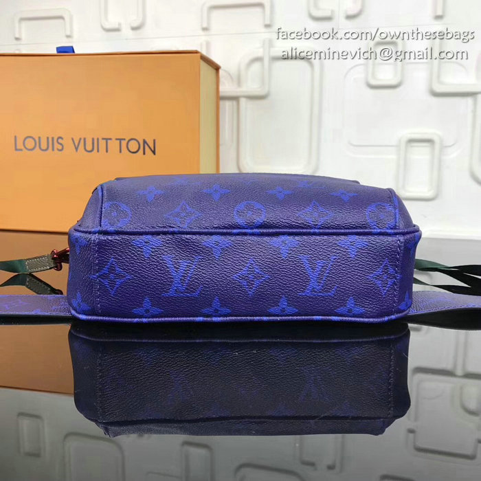 Louis Vuitton Monogram Canvas Messenger Bag Blue M42631