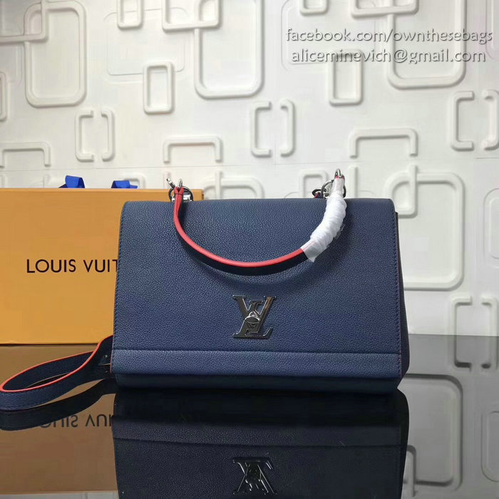 Louis Vuitton Soft Calf Leather LOCKME II Blue M50250