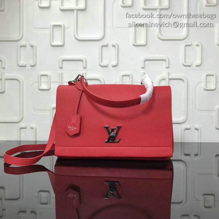 Louis Vuitton Soft Calf Leather LOCKME II Red M50250