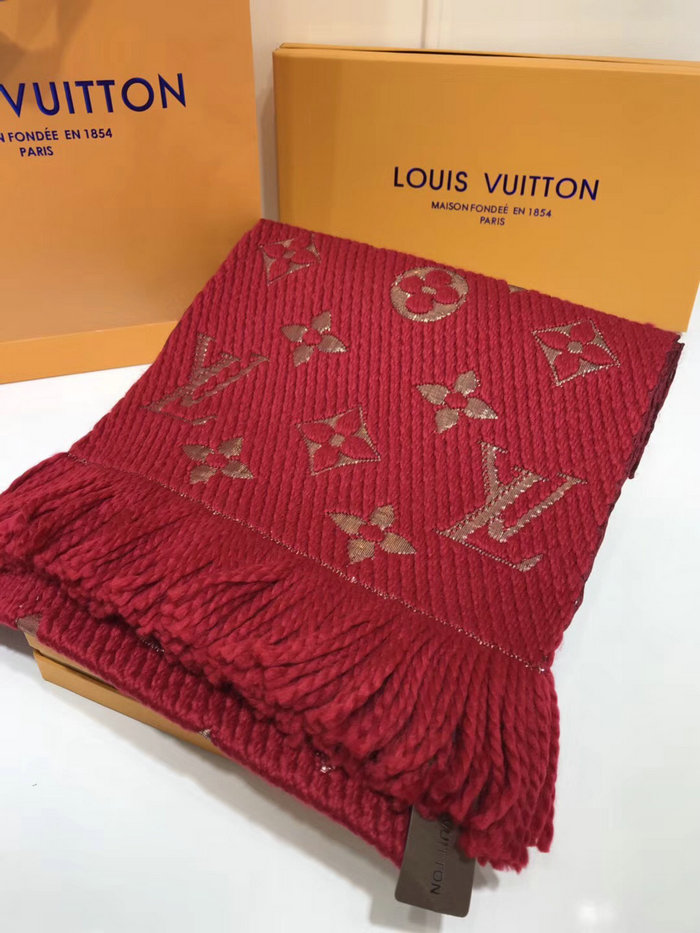 Louis Vuitton Logomania Shine Scarf Red M71166