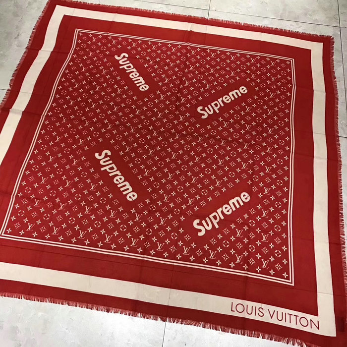 Louis Vuitton Supreme Scarf Red LS09