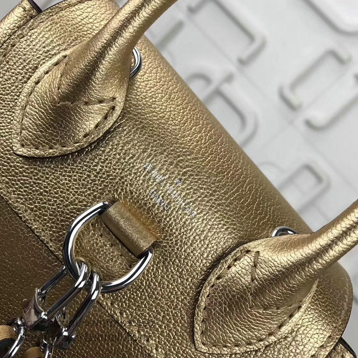 Louis Vuitton Soft Calfskin Lockme Backpack Mini Gold M54573