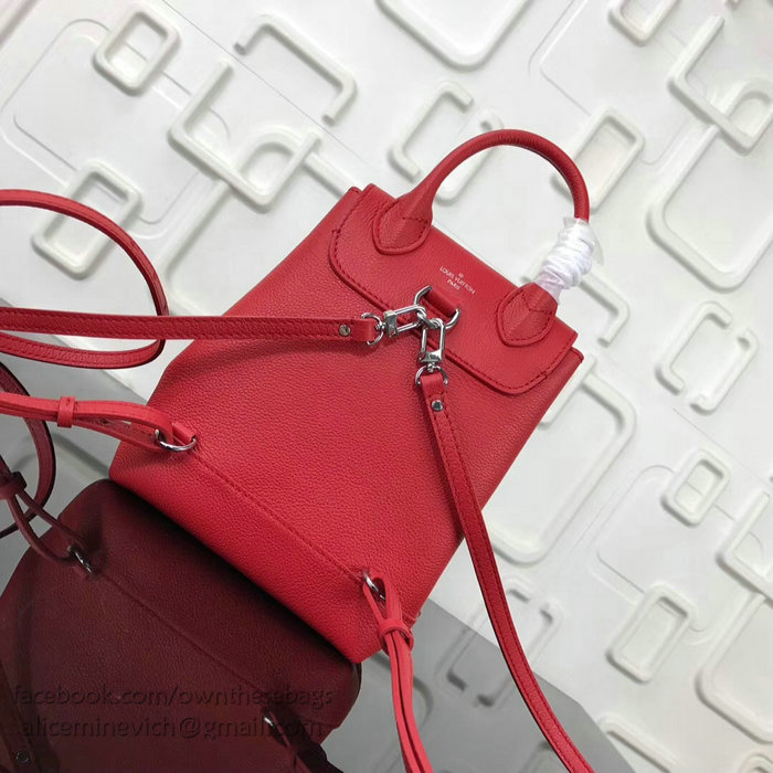 Louis Vuitton Soft Calfskin Lockme Backpack Mini Red M54573