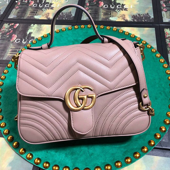Gucci GG Marmont Small Top Handle Bag Light Pink 498110