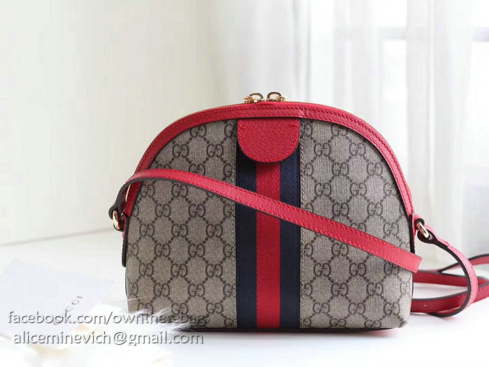 Gucci Ophidia GG Small Shoulder Bag Red 499621