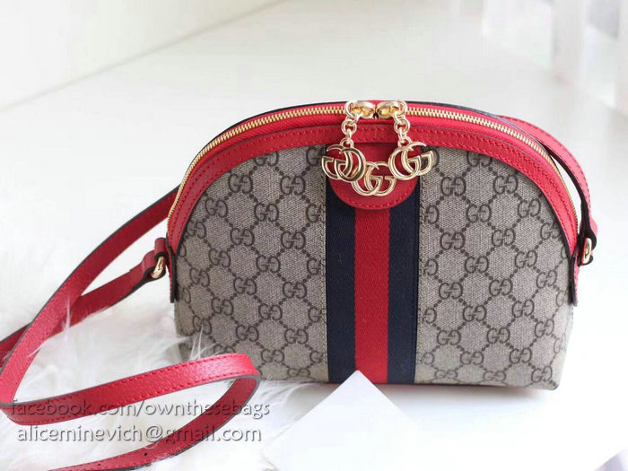 Gucci Ophidia GG Small Shoulder Bag Red 499621