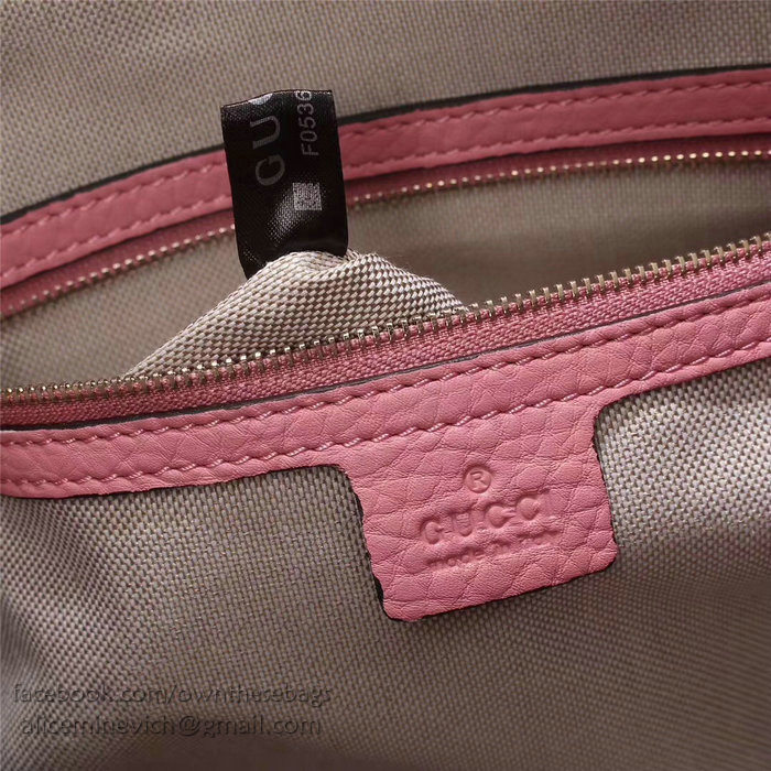 Gucci Soho Leather Medium Tote Bag Pink 282309