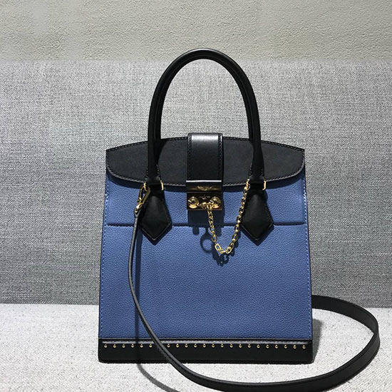 Louis Vuitton Calfskin Cour Marly PM Blue M51654