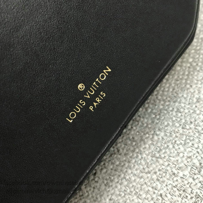 Louis Vuitton Calfskin Petite Boite Chapeau Beige and Black M43514