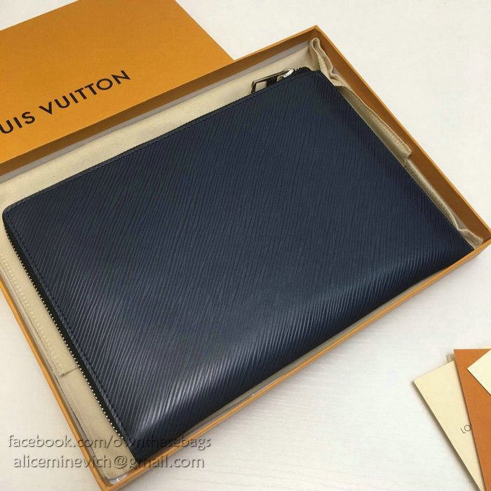 Louis Vuitton Epi Leather Pochette Essential V Blue M62092