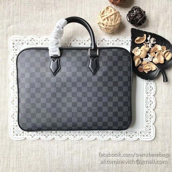 Louis Vuitton Damier Graphite Canvas Dandy Briefcase Slim N63298