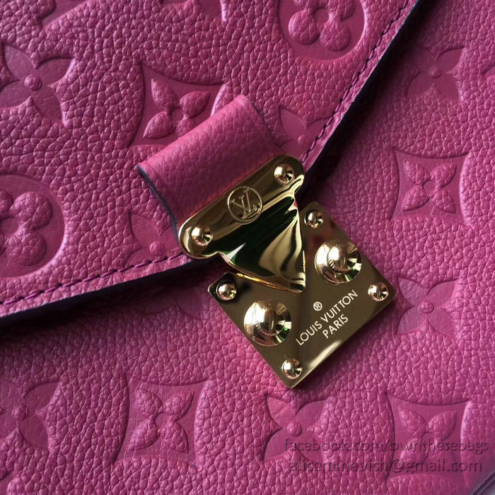 Louis Vuitton Monogram Empreinte Pochette Metis Rose Bruyere M43737