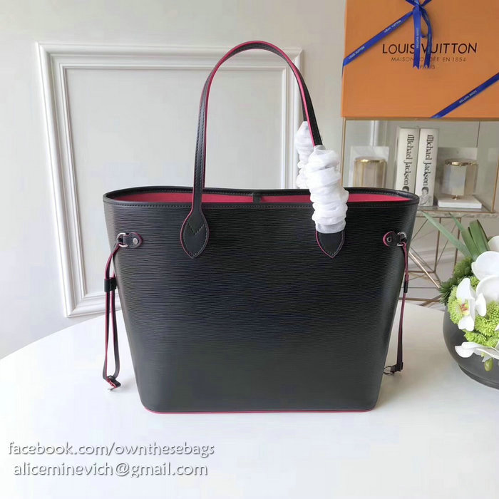 Louis Vuitton Epi Leather Neverfull MM Black M54185