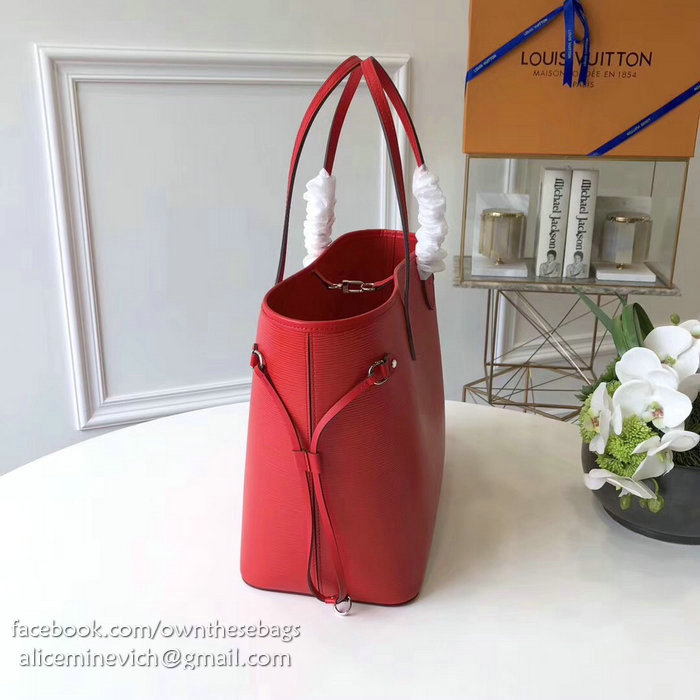 Louis Vuitton Epi Leather Neverfull MM Red M54185