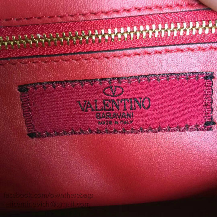 Valentino Lambskin Garavani Rockstud Spike Chain Bag Nude V0121