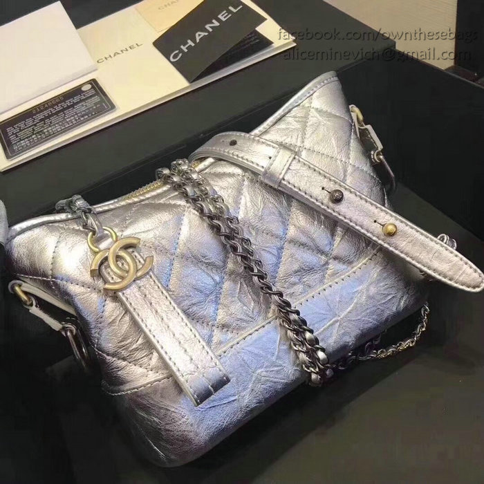Chanel Gabrielle Hobo Bag Silver A93824