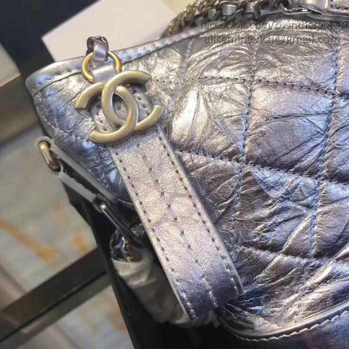 Chanel Gabrielle Hobo Bag Silver A93824