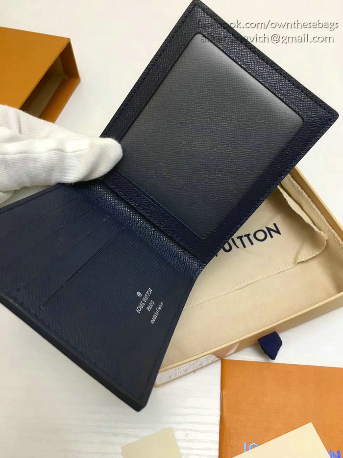 Louis Vuitton Epi Leather Amerigo Wallet Blue M60053