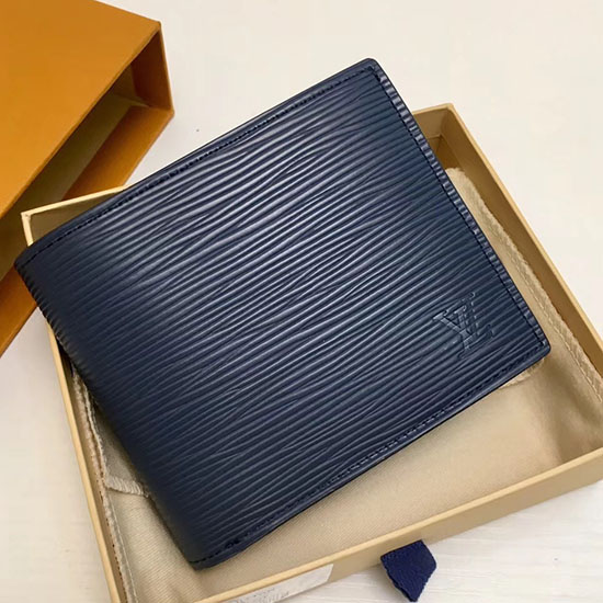 Louis Vuitton Epi Leather Amerigo Wallet Blue M60053