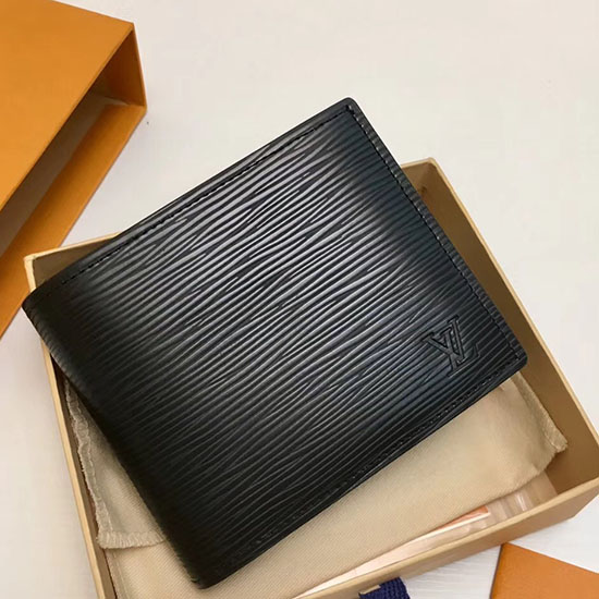 Louis Vuitton Epi Leather Amerigo Wallet Noir M60053