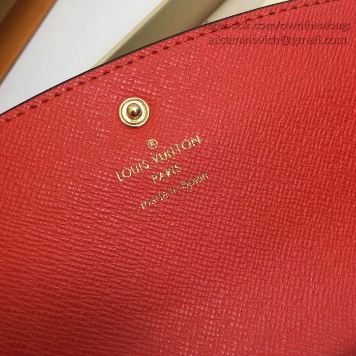 Louis Vuitton Monogram Canvas Emilie Wallet Light Red M60697
