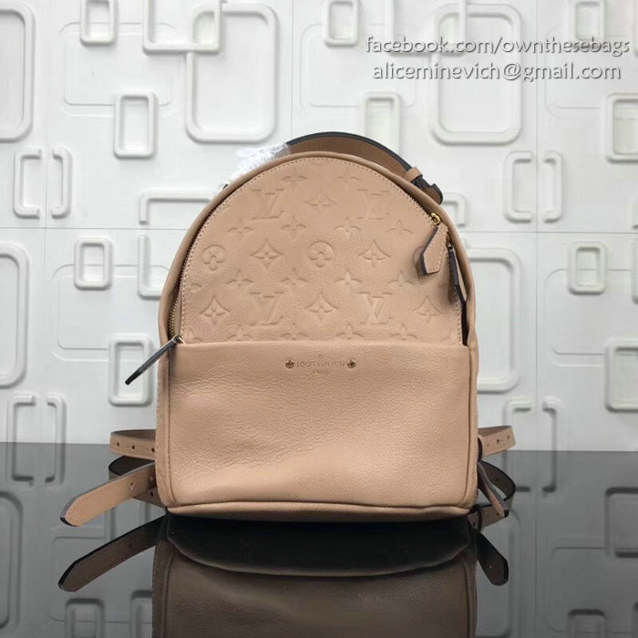 Louis Vuitton Monogram Empreinte Sorbonne Backpack Beige M44019