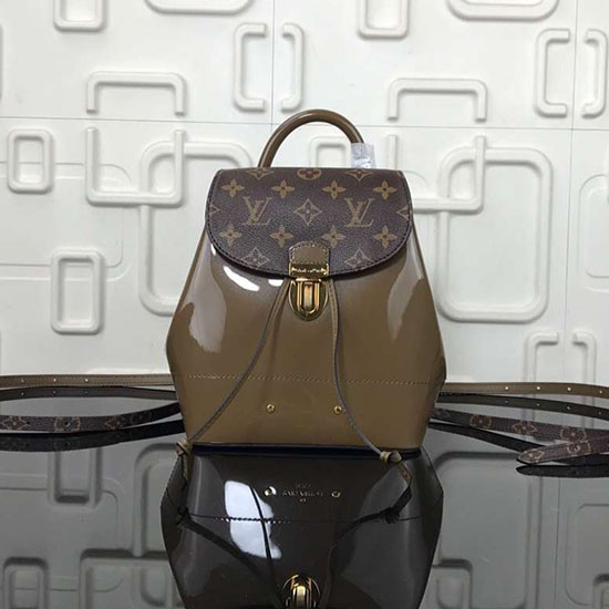 Louis Vuitton Patent Leather Hot Springs Backpack Vert Bronze M53545