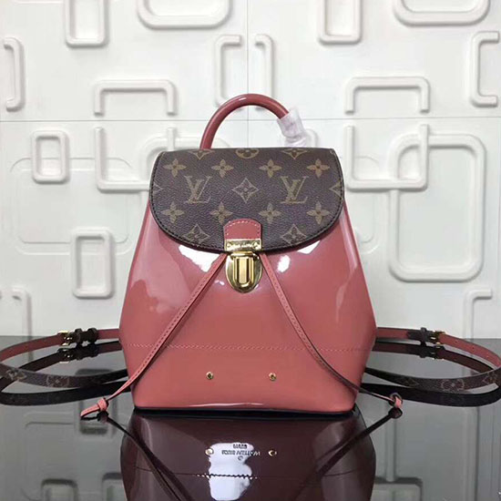 Louis Vuitton Patent Leather Hot Springs Backpack Vieux Rose M53545