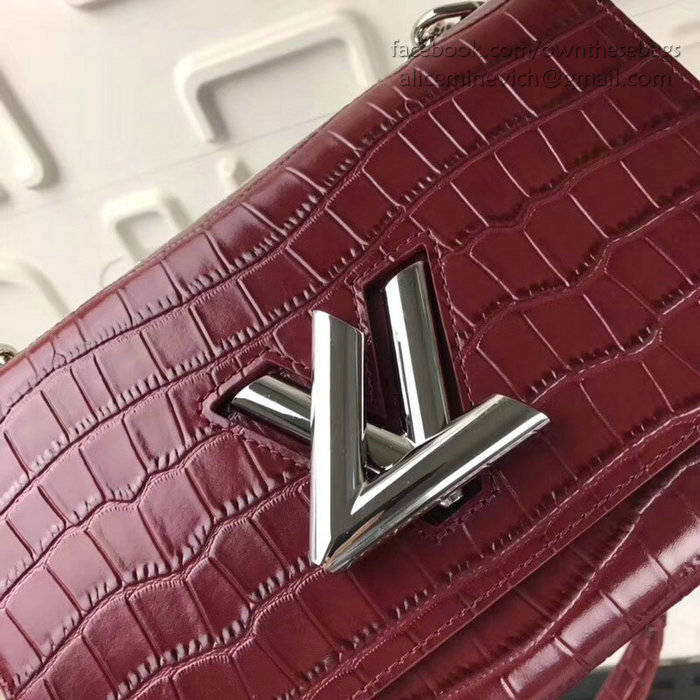 Louis Vuitton Croco Twist PM Burgundy M50532