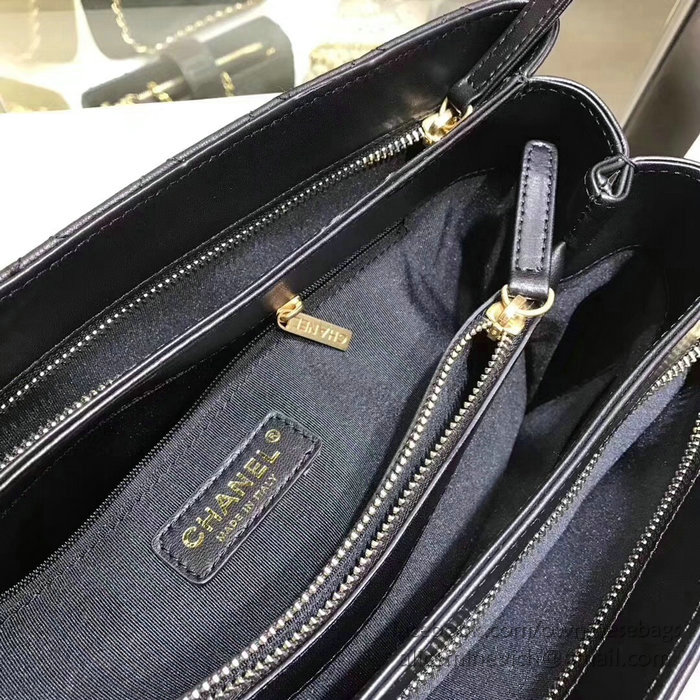 Chanel Lambskin Large Shopping Bag Black A57030