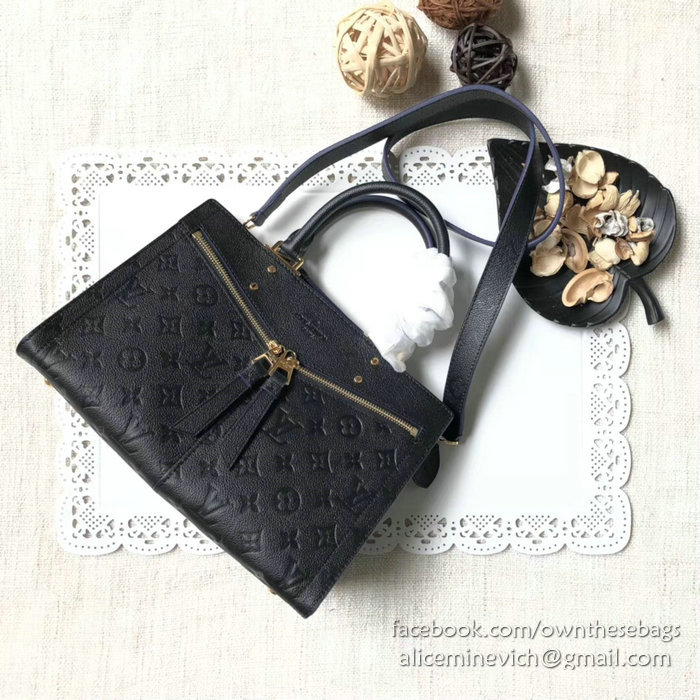 Louis Vuitton Monogram Empreinte Zipped Handbag PM Noir M54196