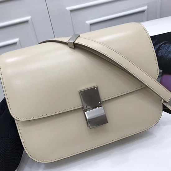 Celine Medium Classic Bag in Box Calfskin Off-white CL30034