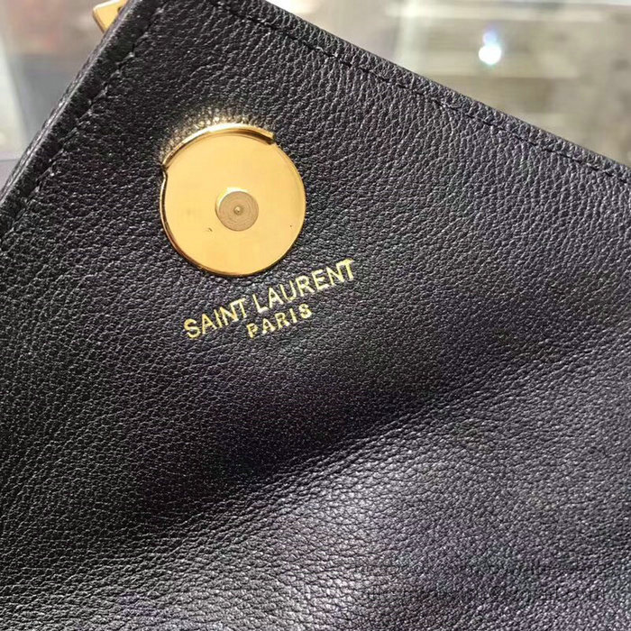 Saint Laurent Matelasse Chain Wallet Black with Gold hardware 438492