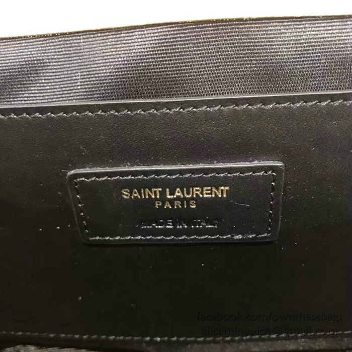 Saint Laurent Medium Grained Matelasse Shoulder Bag Off-white 428134