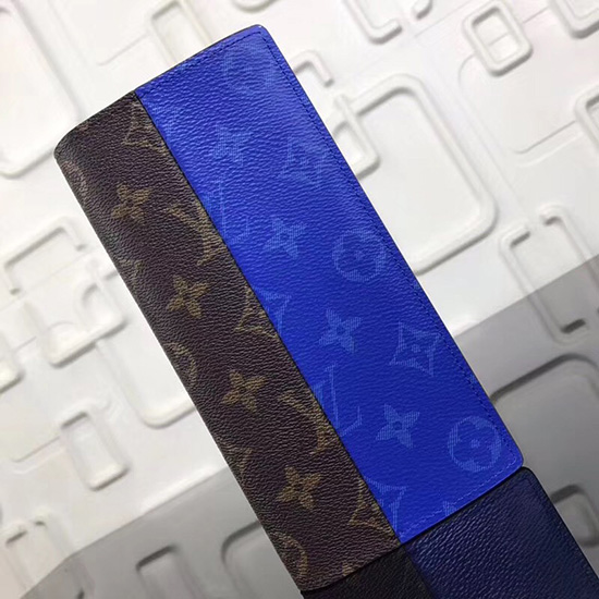 Louis Vuitton Monogram Canvas Brazza Wallet Blue M63027
