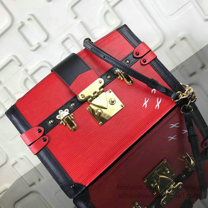 Louis Vuitton Epi Leather Trunk Clutch Red M62254
