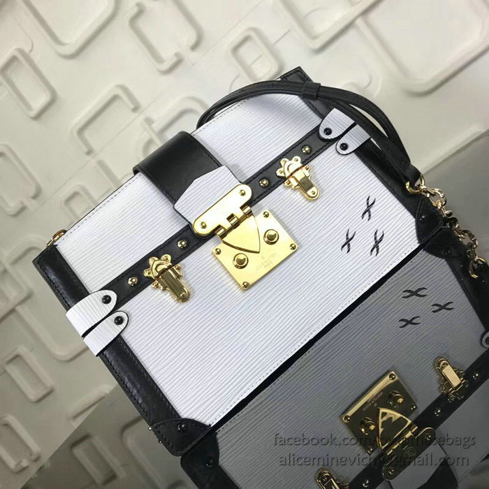 Louis Vuitton Epi Leather Trunk Clutch White M62254