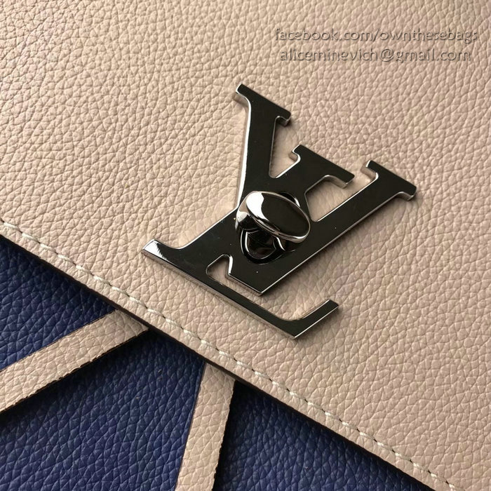 Louis Vuitton Soft Calfskin Lockme Backpack Blue M41817